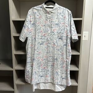 Lacoste Short Sleeve Shirt, 90’s retro print, size 40